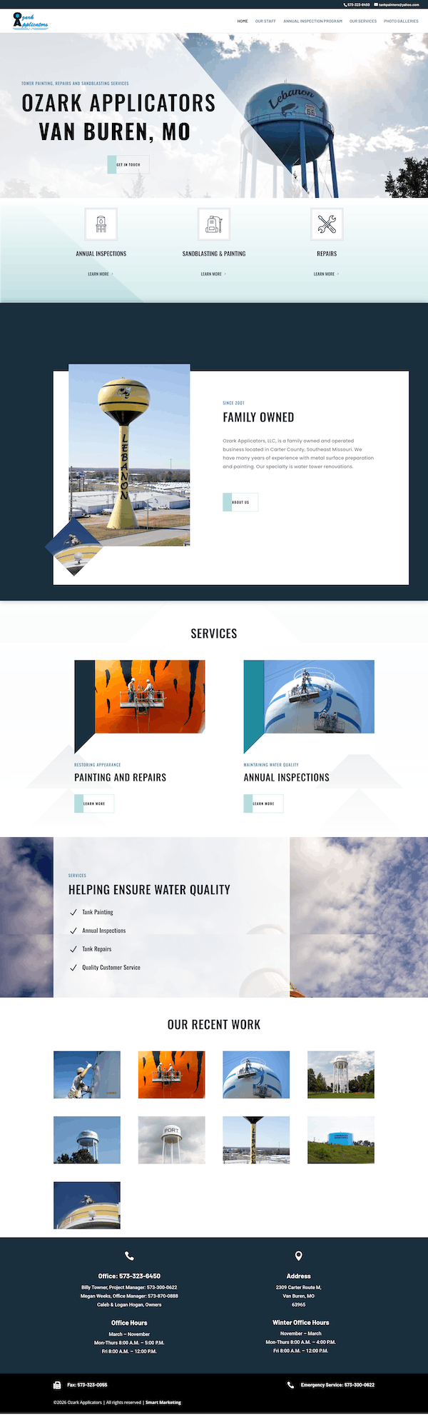 Website screenshot in iMac display.