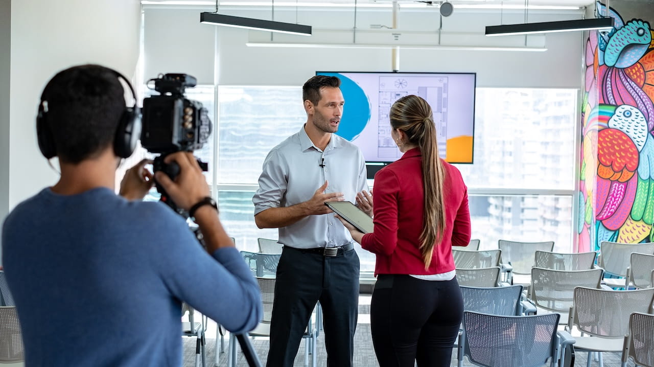 Business photography action shot